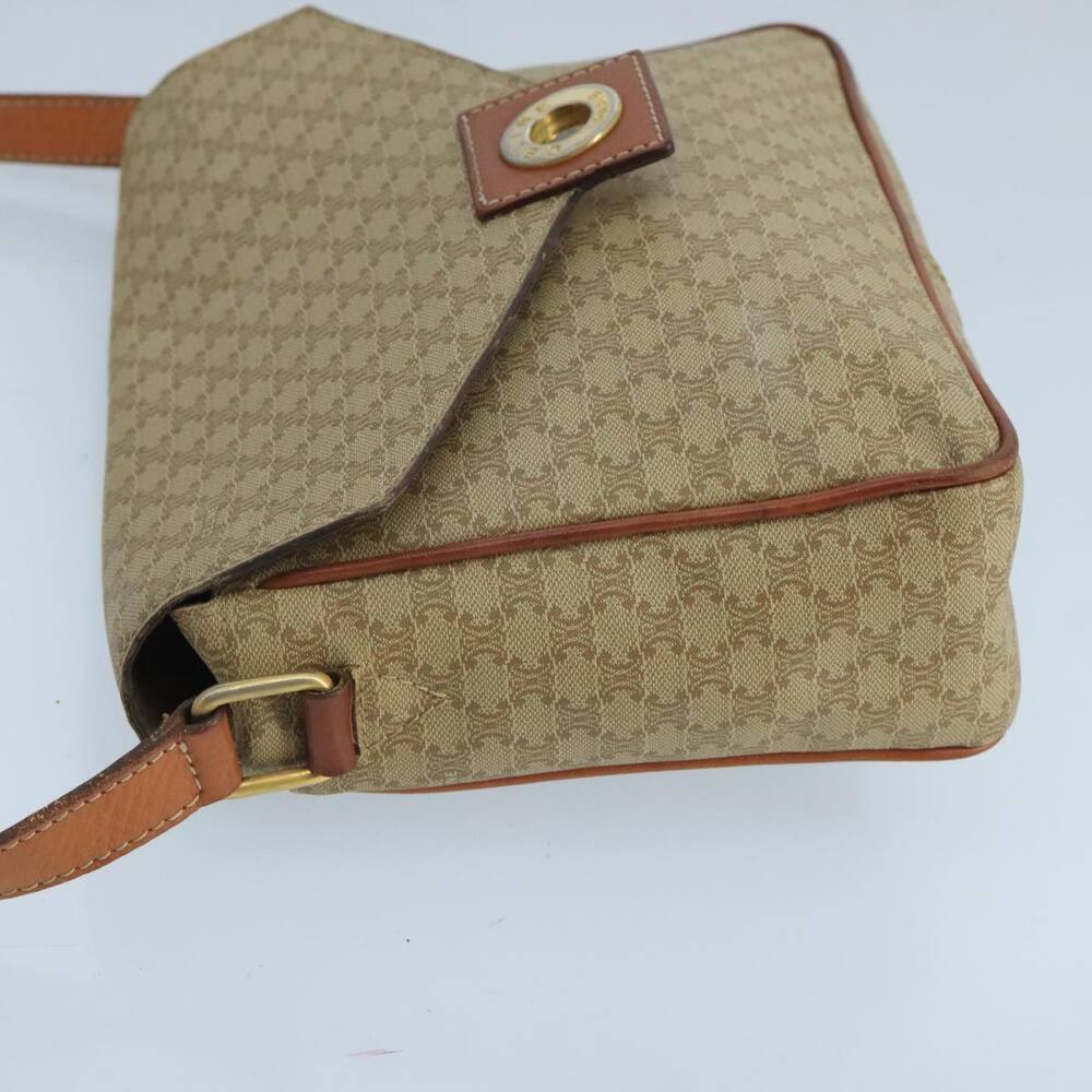 CELINE Macadam Canvas Shoulder Bag Beige Gold - Picture 3 of 16